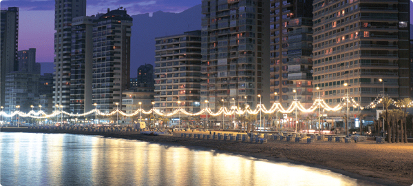 Benidorm Boulevard by Night